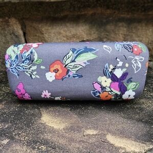 Vera Bradley Floral Hope Blooms Glasses Case - Gray and Multicolor